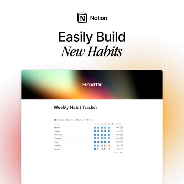 Weekly Habit Tracker Notion