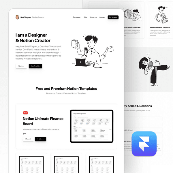 Minimal Creator Framer Website Template